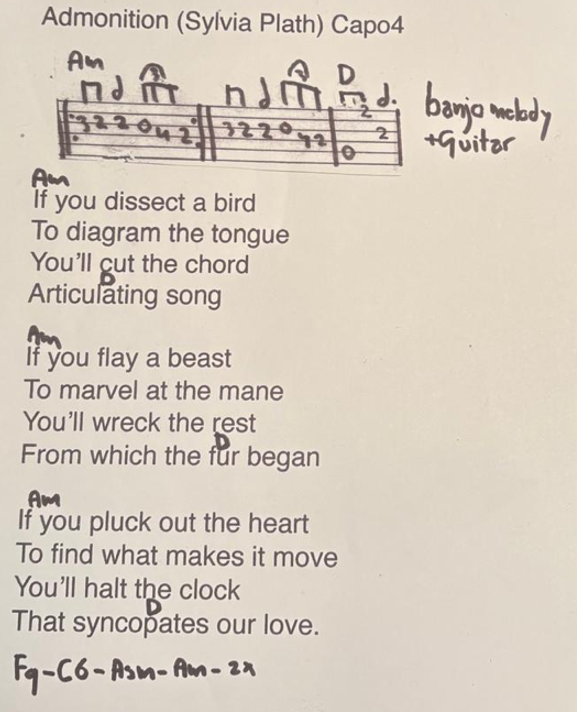 Admonition — Sylvia Plath